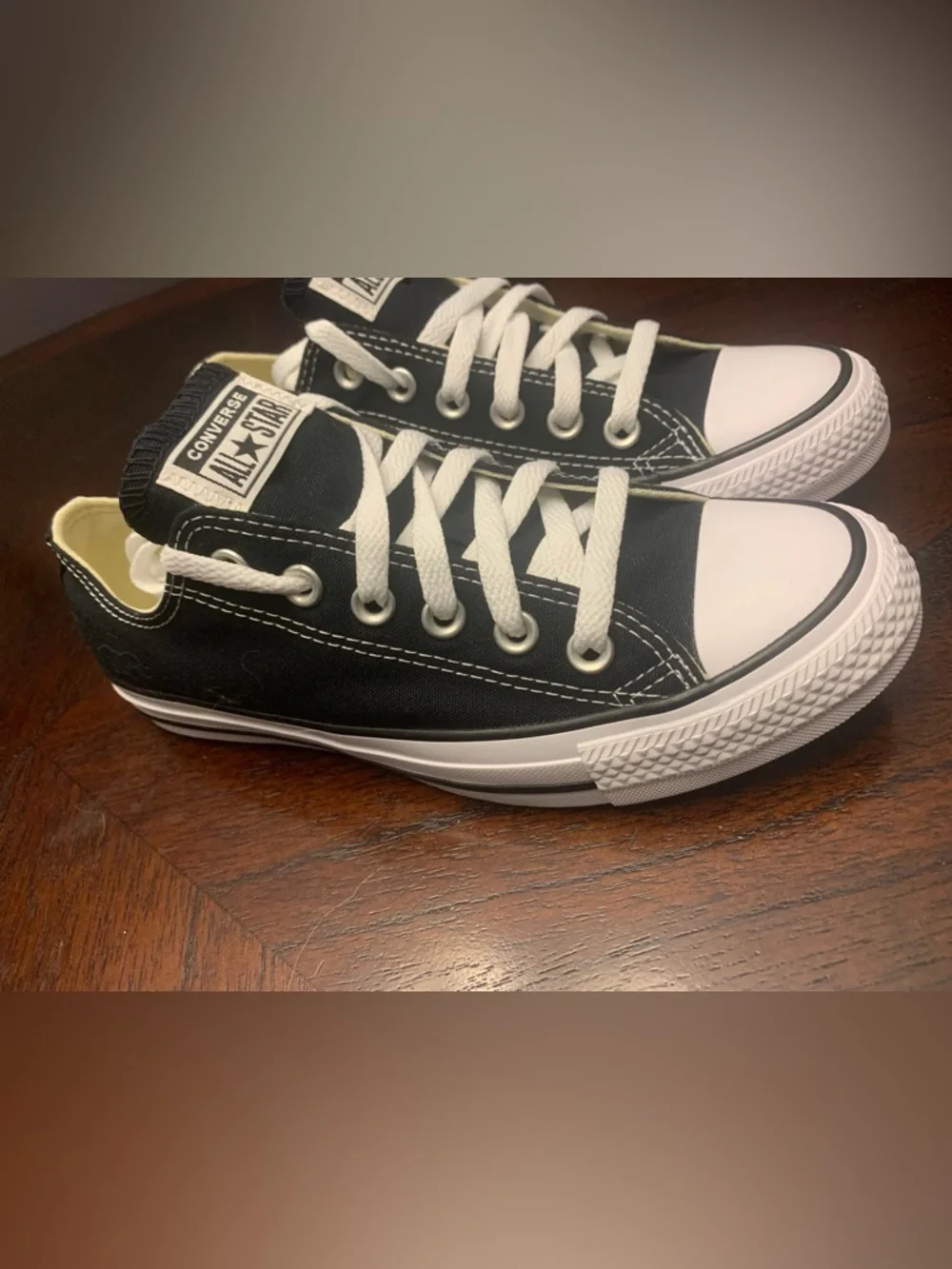 Converse Black & White Low Top Sneakers - Picture 4 of 6
